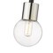 Z-Lite Neutra 1 Light Mini Pendant, Matte Black + Polished Nickel & Clear 621MP-MB-PN - alternate 4